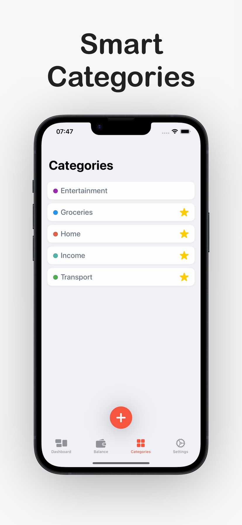 Expenses app statistics and spending reports
